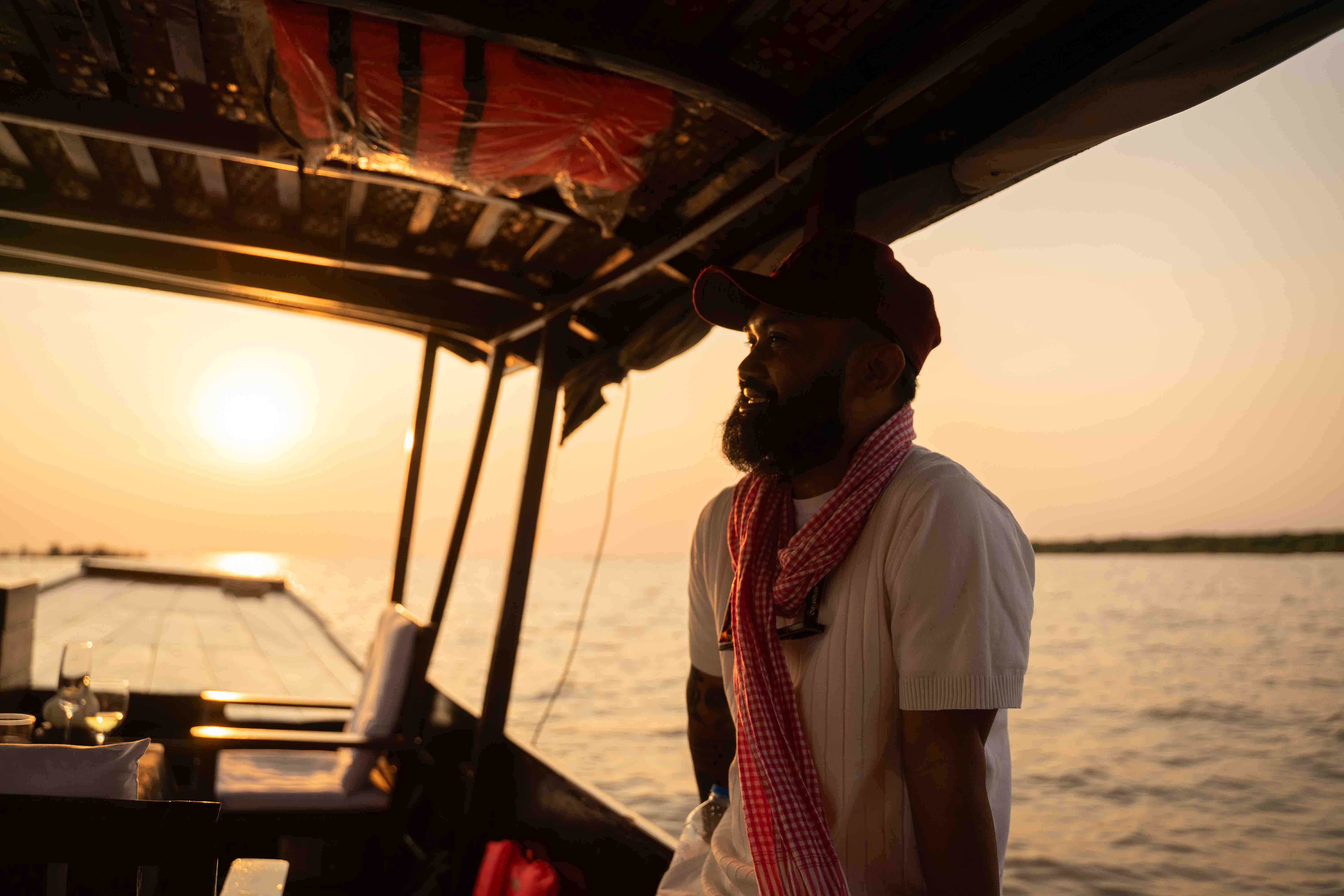 Sunset at Tonle Sap Lake Cambodia